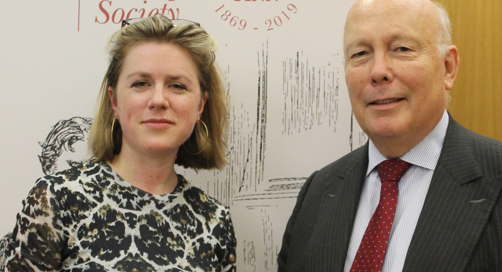Dr Sophie Ratcliffe and Lord Fellowes